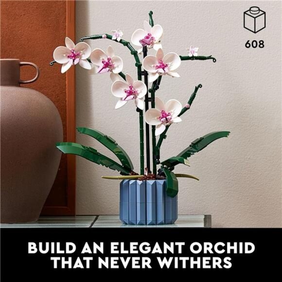 LEGO Icons Orchid Artificial Plant, Building Set with Flowers, Home Décor - Picture 2 of 6